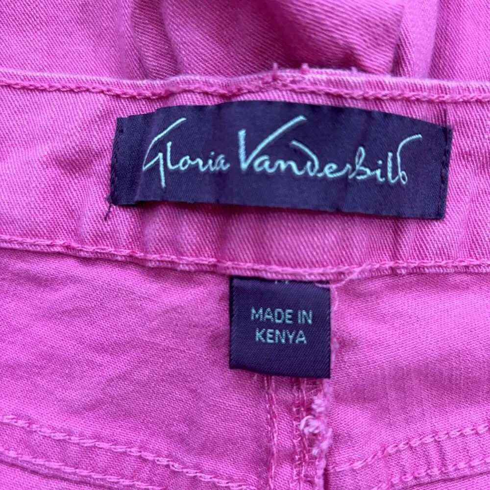 Gloria Vanderbilt Womens Aiden Skimmer Capri 14 Pink